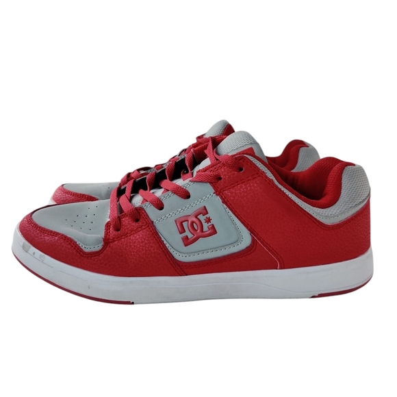 DC Cure Skate Shoes 10 Gray & Red Men's Low Top Sneakers - Picture 1 of 10